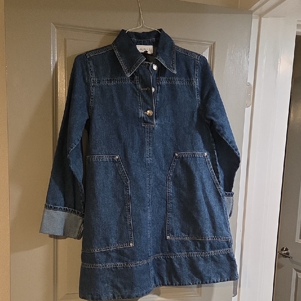 Denim A-Line Dress - Picture 4 of 5